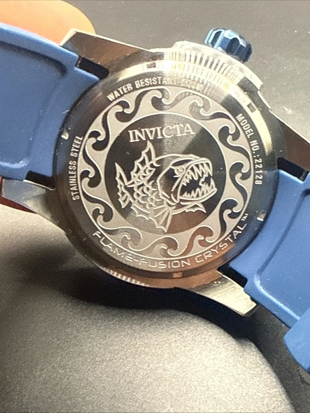 Invicta Blue and Silver Piranha Dial Dive Watch